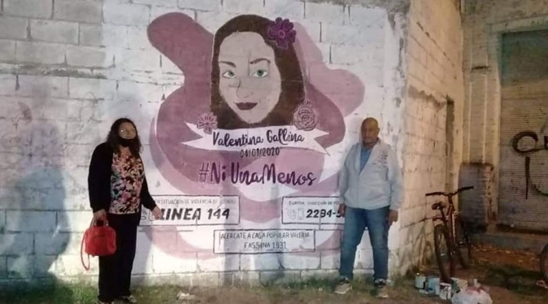 Pintaron un mural para recordar a Valentina Gallina